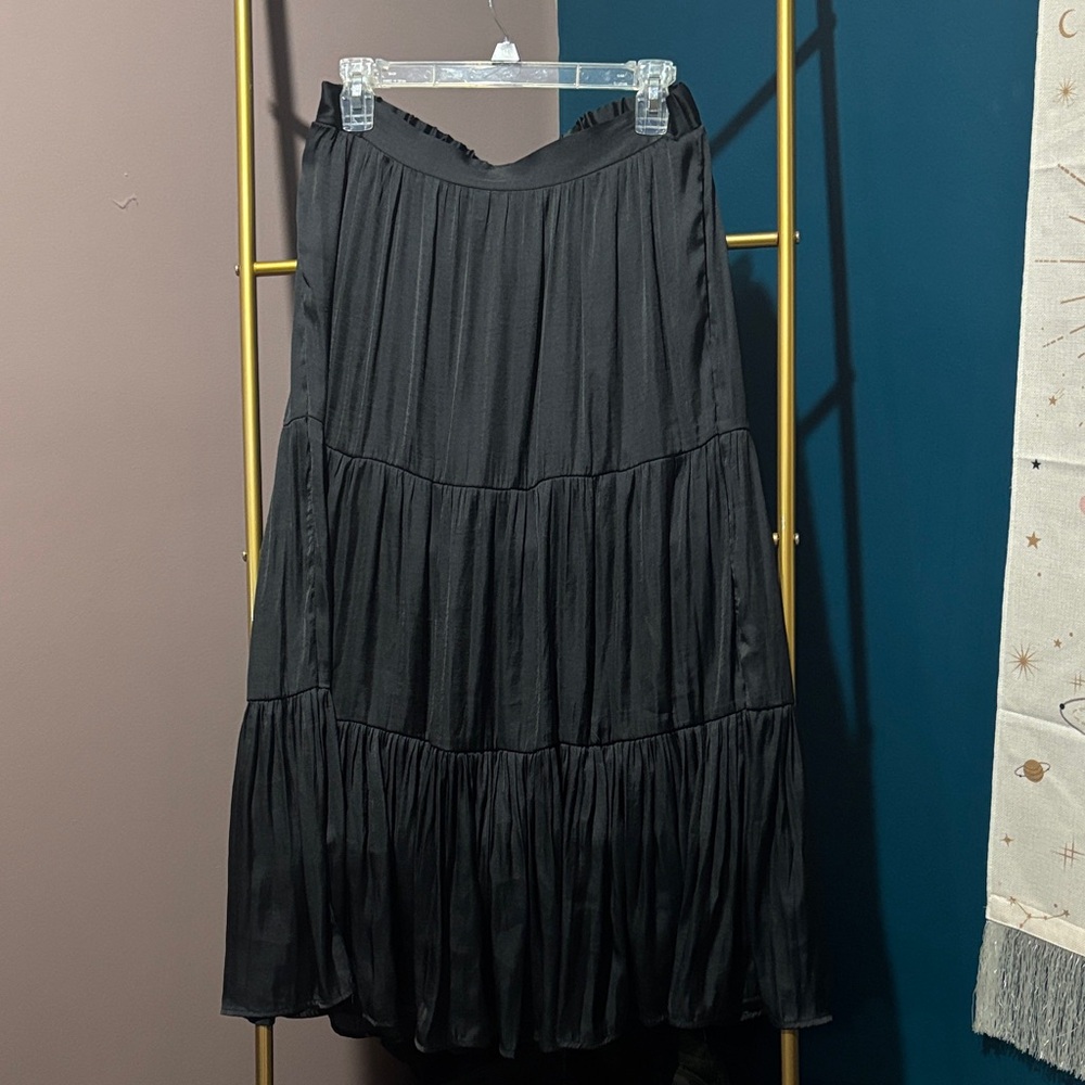 Elegant Black Tiered Skirt